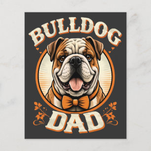 Bulldog-Vater – süßer vintage Bulldog Daddy-Tag Flyer