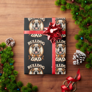 Bulldog-Vater – süßer vintage Bulldog-Vatertag Geschenkpapier