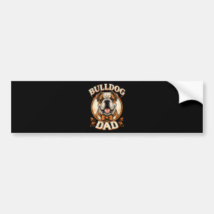 Bulldog-Vater – Süßer Vintage-Bulldogge zum Vatert Autoaufkleber