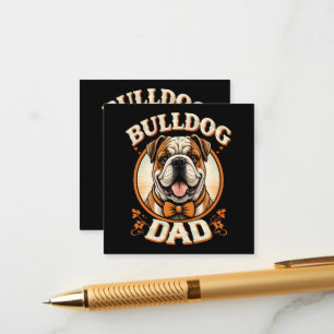 Bulldog-Vater – Süßer Vintage-Bulldogge zum Vatert Begleitkarte