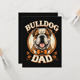Bulldog-Vater – Süßer Vintage-Bulldogge zum Vatert Einladung