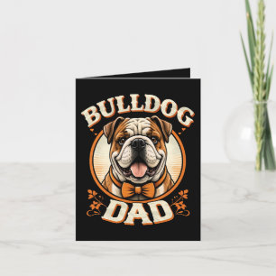 Bulldog-Vater – Süßer Vintage-Bulldogge zum Vatert Feiertagskarte