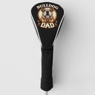 Bulldog-Vater – Süßer Vintage-Bulldogge zum Vatert Golf Headcover
