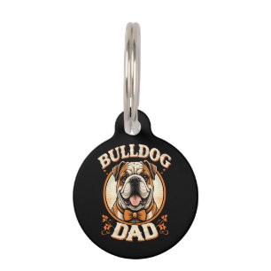 Bulldog-Vater – Süßer Vintage-Bulldogge zum Vatert Haustiermarke