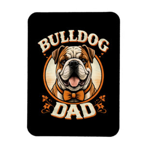 Bulldog-Vater – Süßer Vintage-Bulldogge zum Vatert Magnet
