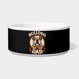 Bulldog-Vater – süßer vintage Bulldogge zum Vatert Napf