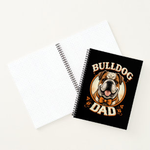 Bulldog-Vater – Süßer Vintage-Bulldogge zum Vatert Notizbuch