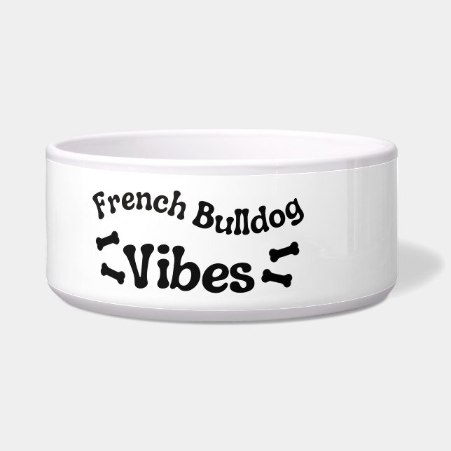 Bulldog Vibes Keramik Dog Bowl Napf (Links)