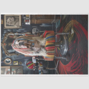 Bulldog Vibranly Dread Locks Decoupage Seidenpapier