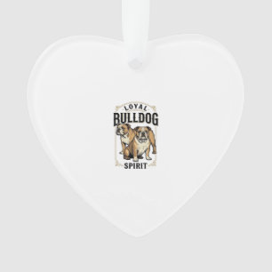 Bulldog Vintage-Shirt Doppel-Bulldogs-Gravur-T-Shi Ornament