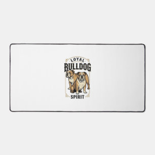 Bulldog Vintage-Shirt Doppel-Bulldogs-Gravur-T-Shi Schreibtischunterlage