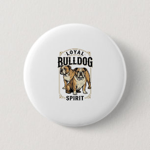 Bulldog Vintage-Shirt Twin Bulldogs Gravur Tee_ Button