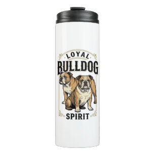 Bulldog Vintage-Shirt Twin Bulldogs Gravur Tee_ Thermosbecher