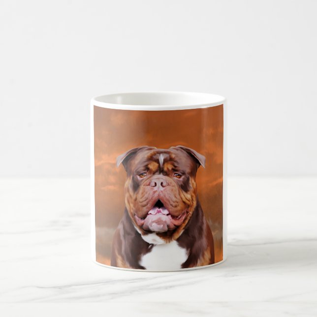Bulldog Watercolor Kaffeetasse (Mittel)