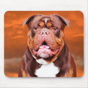 Bulldog Watercolor Mousepad