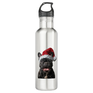Bulldog Weihnachten Edelstahlflasche