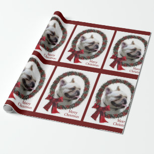 Bulldog Weihnachten Geschenkpapier