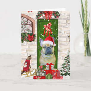 Bulldog Weihnachten Karte