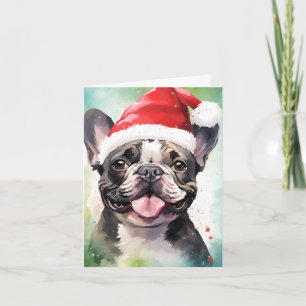 Bulldog Weihnachten Karte