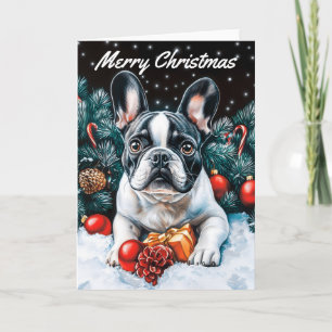 Bulldog Weihnachten Karte