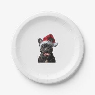 Bulldog Weihnachten Pappteller
