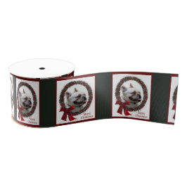 Bulldog Weihnachten Ripsband