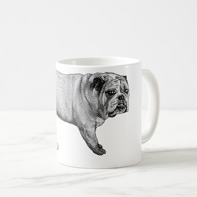 Bulldog-Weihnachten-Tasse Kaffeetasse (VorderseiteRechts)