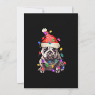 Bulldog Weihnachtsbaum Lichter Weihnachten Weihnac Einladung