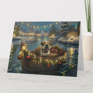 Bulldog Weihnachtsfest Karte