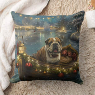 Bulldog Weihnachtsfest Kissen