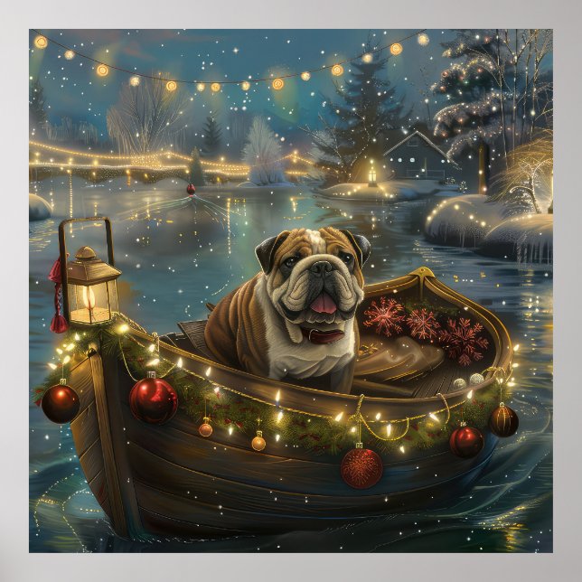 Bulldog Weihnachtsfest Poster (Vorne)