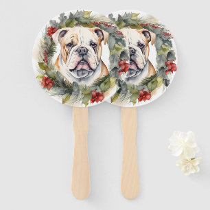 Bulldog-Weihnachtskranz Festiver Hund Fächer