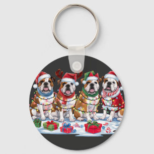 Bulldog Weihnachtsleuchten - Adventure Design Schlüsselanhänger