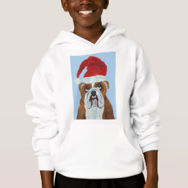 Bulldog Weihnachtsmann Hoodie