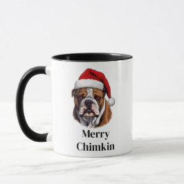 Bulldog-Weihnachtsmannmütze Weihnachten Tasse