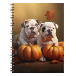 Bulldog Welpe Autumn Delight Pumpen Notizblock