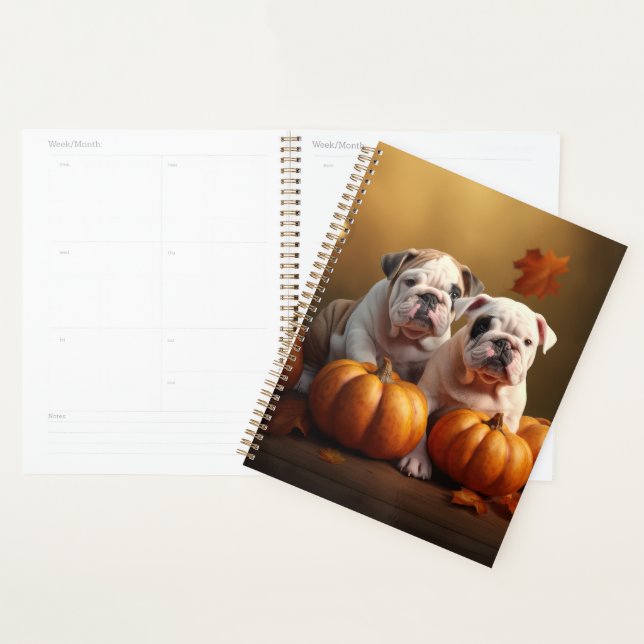 Bulldog Welpe Autumn Delight Pumpen Planer (Anzeige)