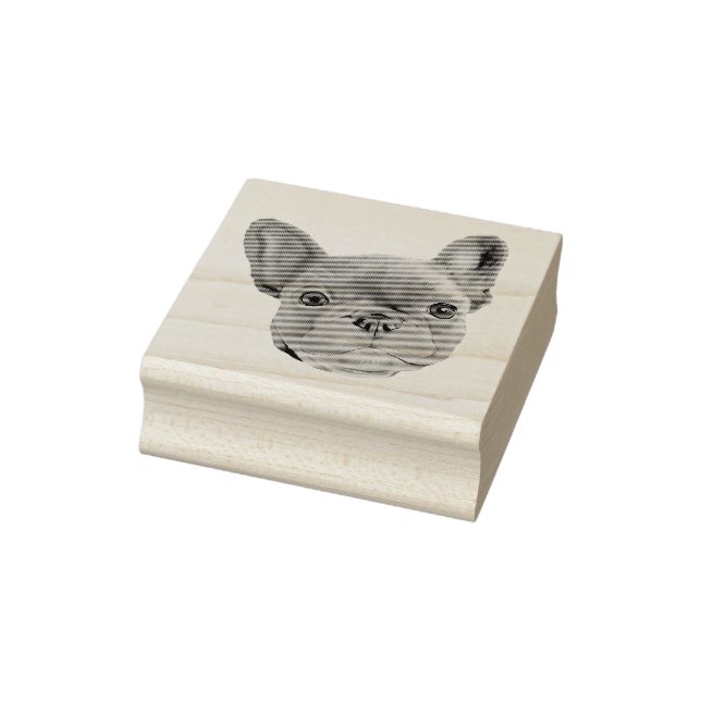 Bulldog Welpe Gummistempel (Stempel)