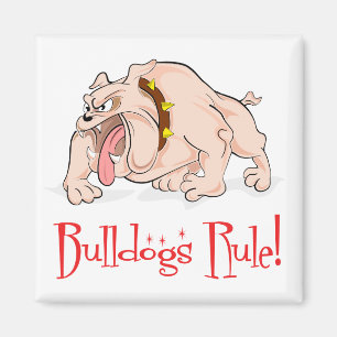 Bulldog Welpe Hund Cartoon Magnet