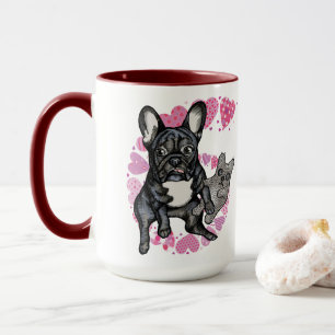 Bulldog-Welpe-Liebe Tasse