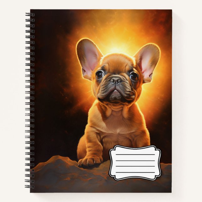 Bulldog-Welpe Notizbuch (Vorderseite)