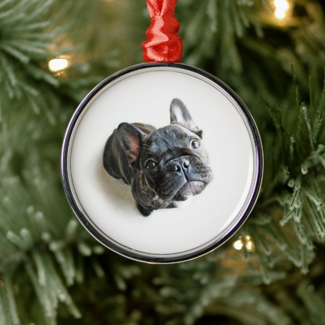 Bulldog Welpe Ornament Aus Metall (Baum)