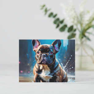 Bulldog Welpe Postkarte