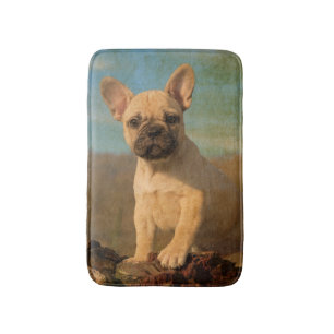 Bulldog Welpe Vintag kleine Badematte