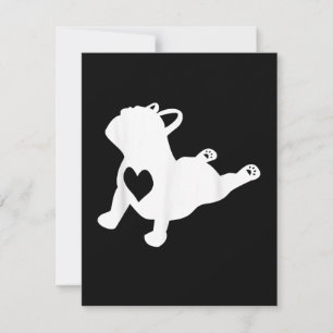 Bulldog Yoga Pose Liebe Heart Workout Geschenk Dankeskarte