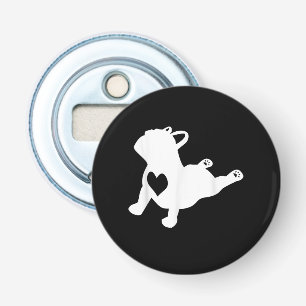 Bulldog Yoga Pose Liebe Herz Workout Geschenk Flaschenöffner