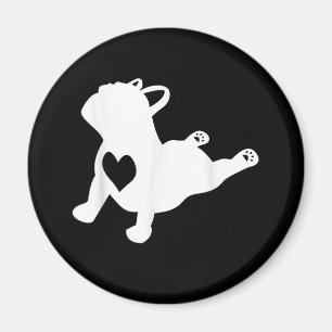 Bulldog Yoga Pose Liebe Herz Workout Geschenk Magnet