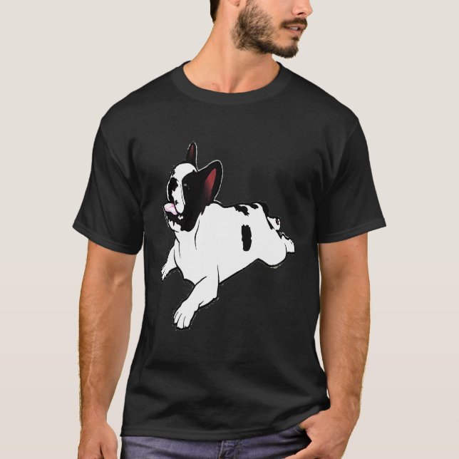 Bulldog-Yoga-Pose T-Shirt (Vorderseite)