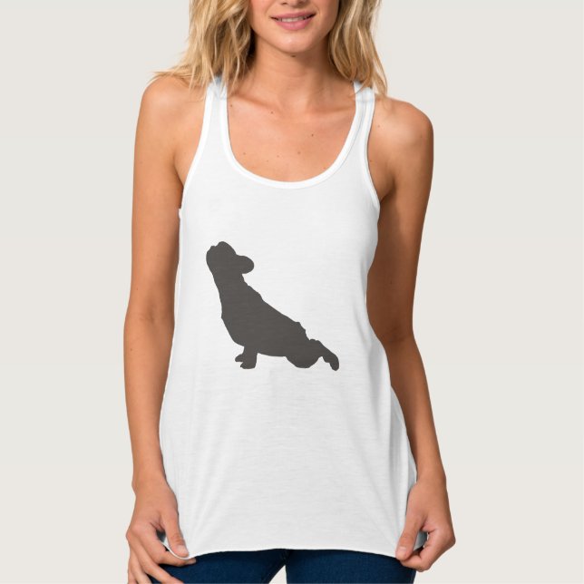 Bulldog-Yoga-Pose Tank Top (Vorderseite)