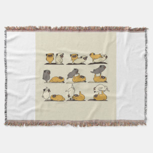 Bulldog-Yoga-Posen   Hunde Yoga Liebhaber Decke